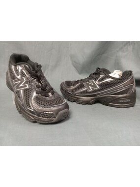 New Balance 740 Bungee Lace Sneakers PZ740BM Black Grey Kids Size 13 NEW NO BOX!